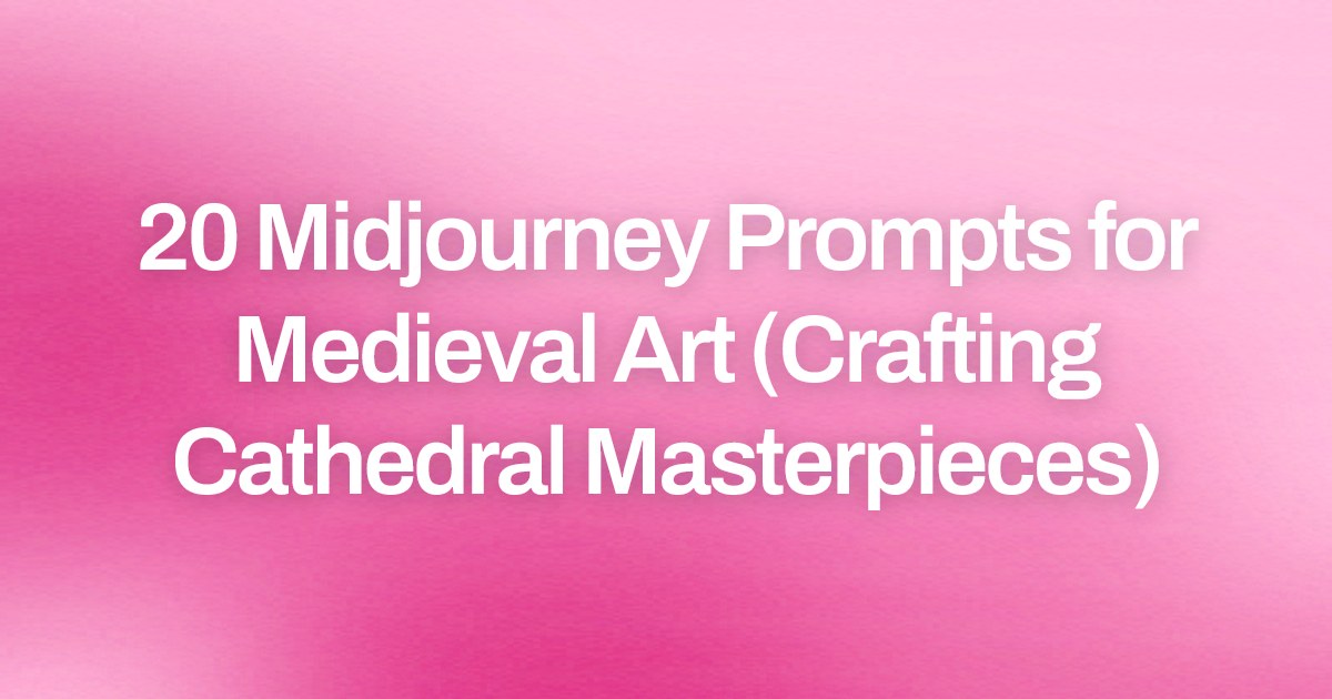 Cover image for 20 Midjourney Prompts for Medieval Art (Crafting Cathedral Masterpieces)