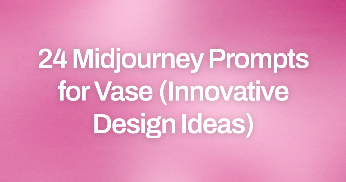 Cover image for 24 Midjourney Prompts for Vase (Innovative Design Ideas)