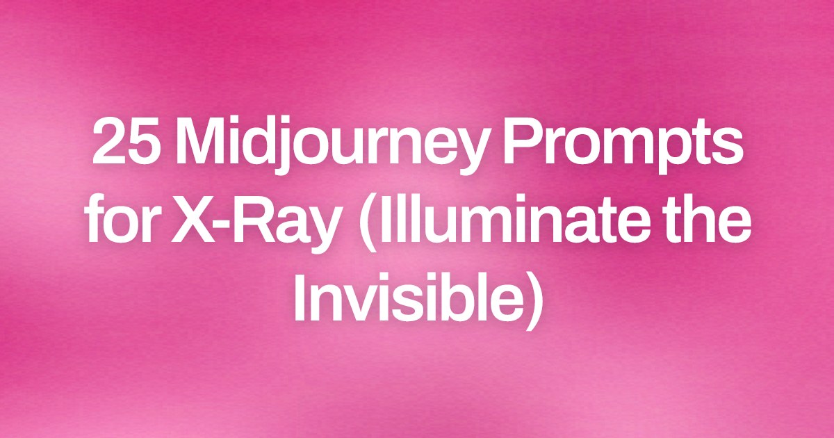 Cover image for 25 Midjourney Prompts for X-Ray (Illuminate the Invisible)