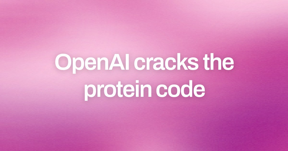 Cover image for OpenAI cracks the protein code