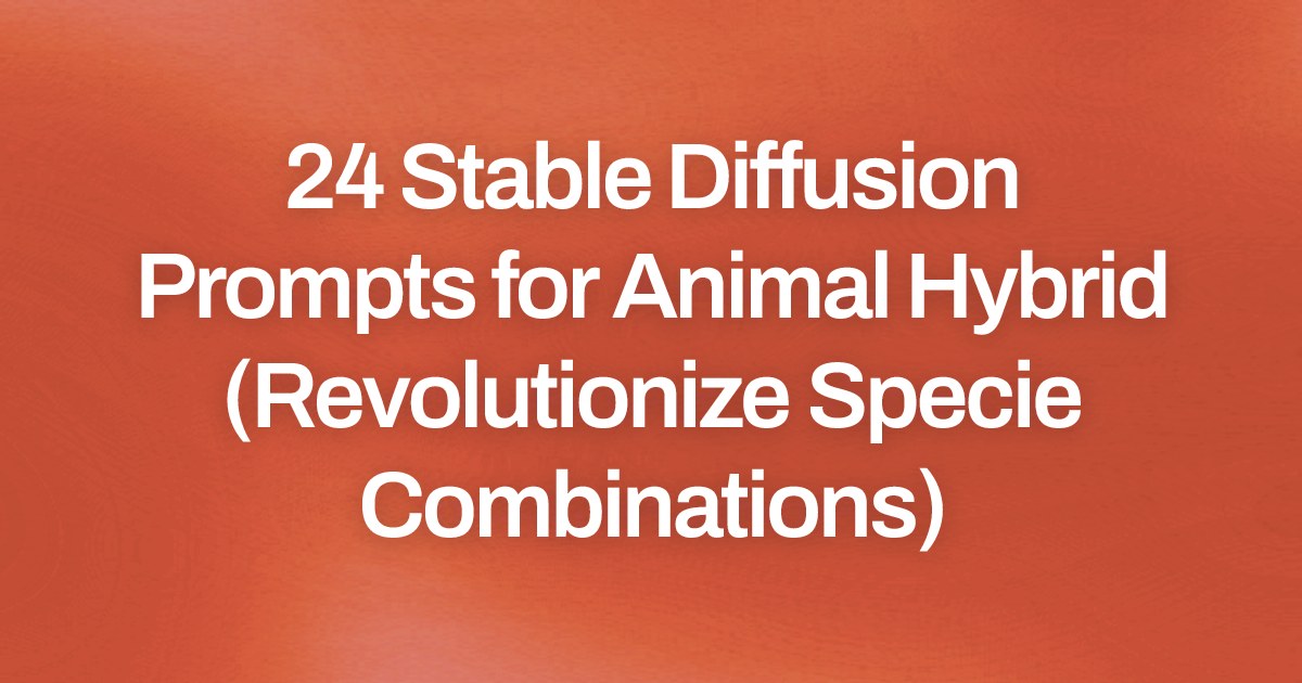 Cover image for 24 Stable Diffusion Prompts for Animal Hybrid (Revolutionize Specie Combinations)