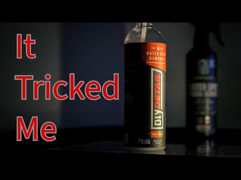 Exploring DIY Detail's Water Spot Remover: A Surprising Hydrophobic Effect