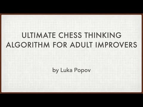 Mastering Chess: The Ultimate Thinking Algorithm for Adult Improvers