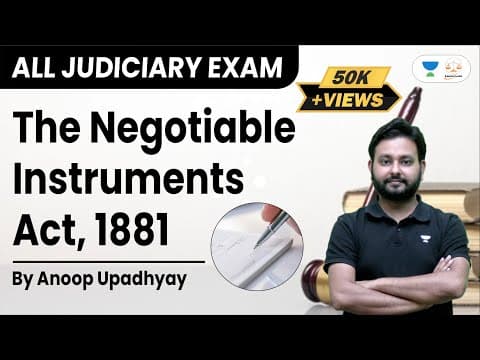 Understanding the Negotiable Instruments Act, 1881: A Comprehensive Guide