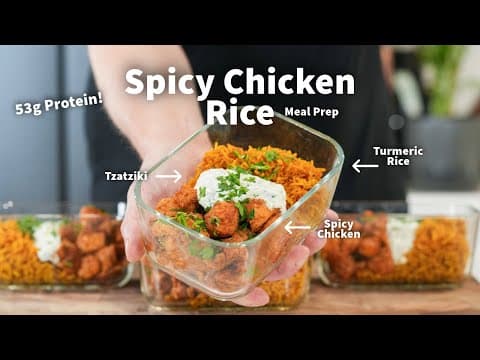 Delicious High Protein Spicy Chicken Rice Recipe for Weight Loss and Muscle Building