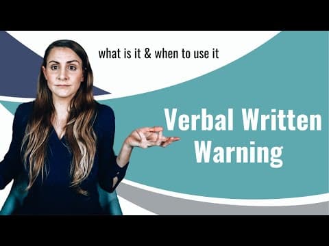 Understanding Verbal Written Warnings: Definition, Usage, and Best Practices