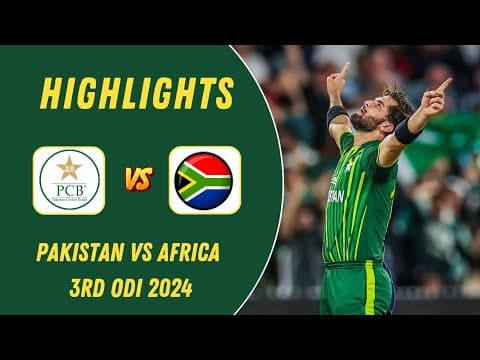 Pakistan Completes Historic 3-0 ODI Series Win Over South Africa