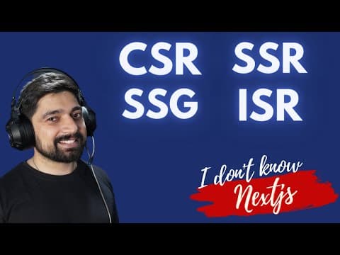 Understanding CSR, SSR, SSG, and ISR in Next.js