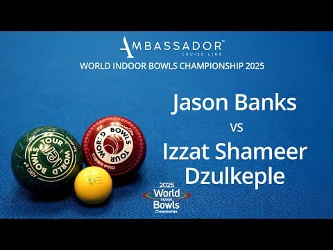 Jason Banks Triumphs Over Izzat Shameer Dzulkeple in World Indoor Bowls Championship 2025