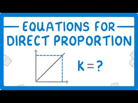 Understanding Directly Proportional Relationships in Algebra