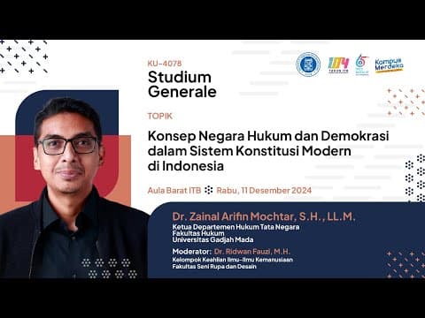 Understanding the Rule of Law and Democracy in Modern Indonesia: Insights from Dr. Zainal Arifin Mochtar