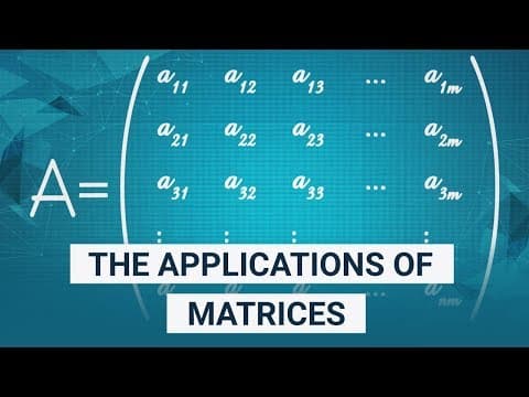 Exploring the Diverse Applications of Matrices in Modern Science and Technology