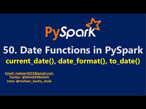 Exploring Date Functions in PySpark: current_date(), date_format(), and to_date()