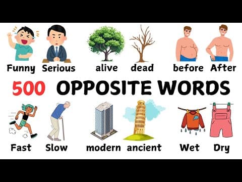 Mastering English: 500 Opposite Words for Beginners