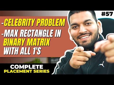 Understanding the Celebrity Problem and Maximum Rectangle in Binary Matrix