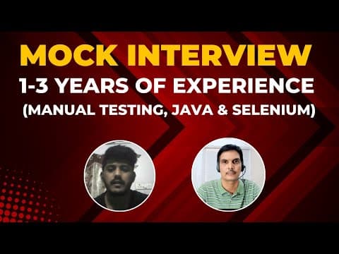Mastering Manual Testing and Automation: Insights from a Mock Interview
