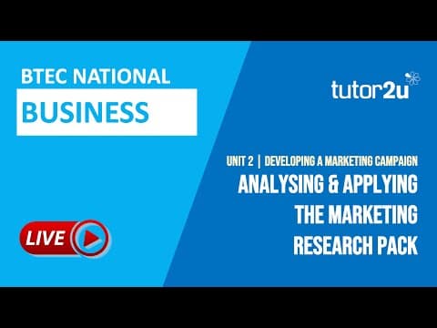 Mastering Market Research for BTEC National Business Unit 2