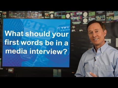 Mastering Media Interviews: The Importance of Your First Words